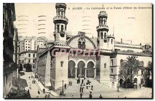 Cartes postales Alger La Cathedrale et le d'Hiver du Gouverneur