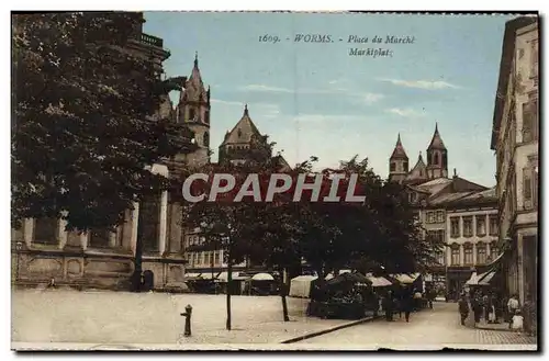 Cartes postales Worms Place du Marche Marklplat