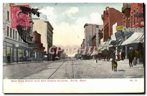 Cartes postales West park with New Symons building Butte Mont