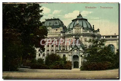 Ansichtskarte AK Wiesbaden Theaterfoyer