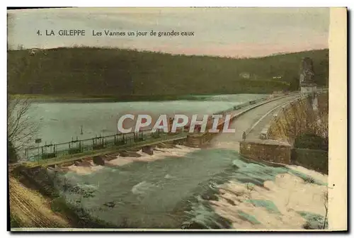 Cartes postales La Gileppe Les Vannes Un Jour de Grandes Eaux