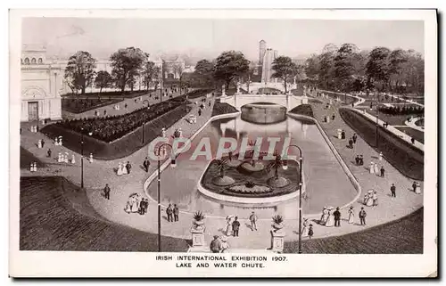 Cartes postales Irish International Exhibition 1907 lake and water chute