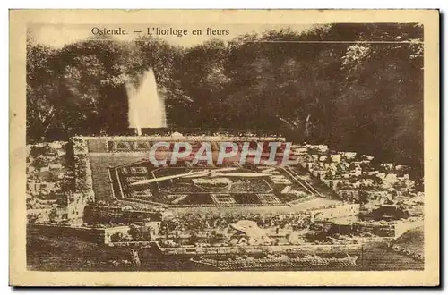 Cartes postales Ostende L'Horloge en Fleurs