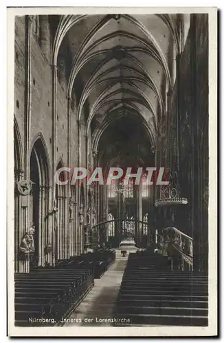 Cartes postales Nurnberg Inneres der Lorenzkirche