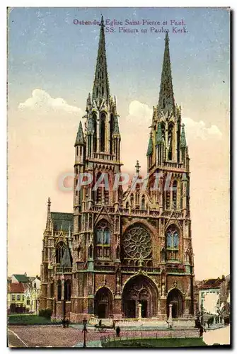 Cartes postales Ostende Eglise saint Pierre et Paul