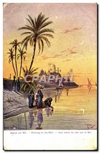 Cartes postales Evening on the Nile Egypte