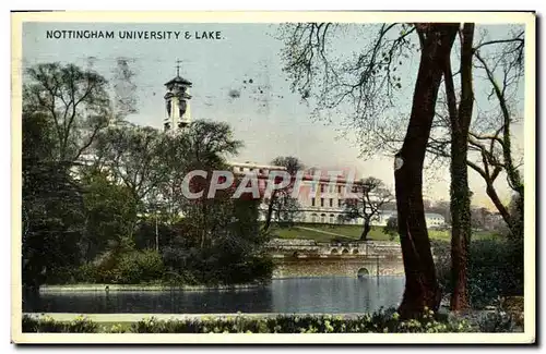 Ansichtskarte AK Nottingham University Lake