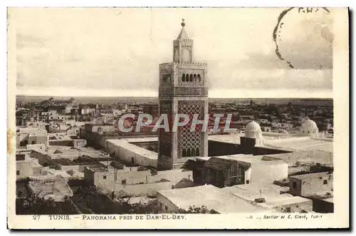 Ansichtskarte AK Tunis Panorama Pris De Dar El Bey