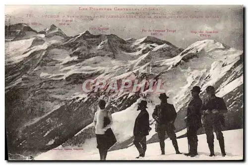 Cartes postales Luchon Vue d&#39hiver de Superbagneres sur la partie droite du cirque du Lys