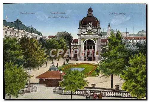 Cartes postales Wiesbaden La Source Chaude