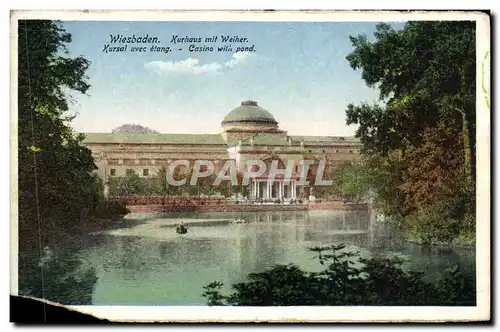 Cartes postales Wiesbaden Kurhaus Mit Weiher