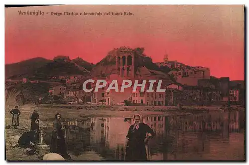 Cartes postales Ventimiglia Borgo marina e lavalandale nei fiume Roia Femmes