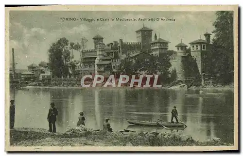 Cartes postales Torino Villageeio e Castello Medievale Architetto D&#39Andrcde