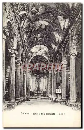 Cartes postales Genova Chiesa della Nunziata Interna