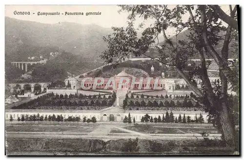 Cartes postales Genova Camposantio Panorama Generale