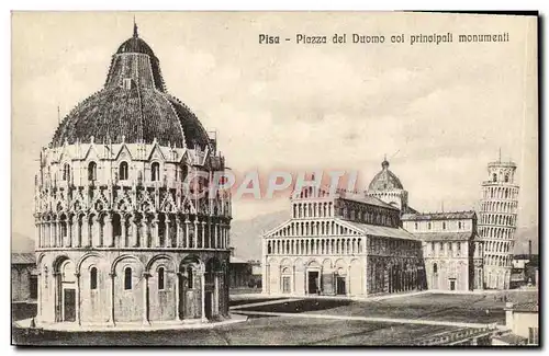 Ansichtskarte AK Pisa Piazza del duomo col Principali Monumenti