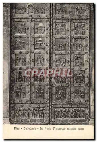 Cartes postales Pisa Cattedrale La Porta d'Ingresso Bonanno Pisano