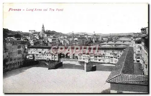 Cartes postales Firenze Lung Arno Col Tre Ponti