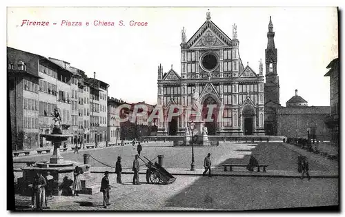 Ansichtskarte AK Firenze Piazza E Chiesa S Groce