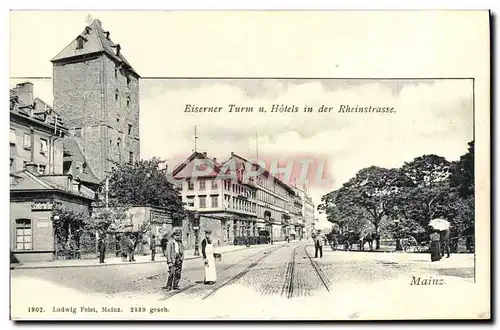 Cartes postales Mainz Eiserner Turm Hotels In Der Rhienstrasse
