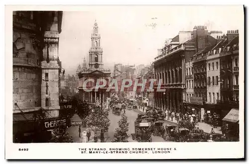 Cartes postales The Strand Shwing Somerset House St Mary Strand Church London