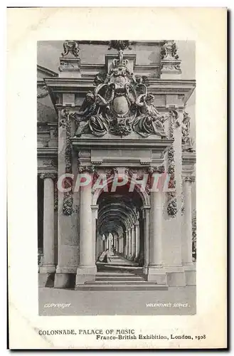 Cartes postales Colonnade Palace Of Music Franco British Exhibition London 1908