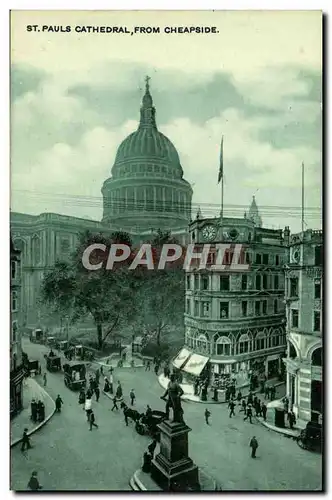 Cartes postales St Pauls Cathedral From Cheapside