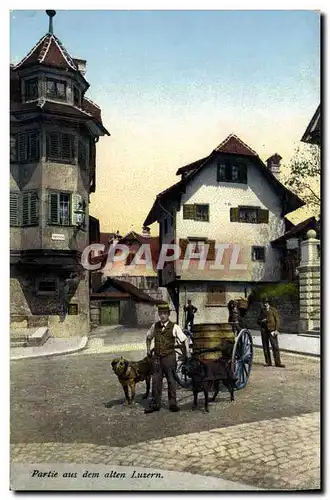 Cartes postales Partie Aus Dem Alten Luzern Voiture a chiens