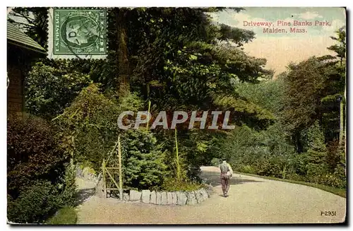 Cartes postales Driveway Pine Banks Park Malden Mass