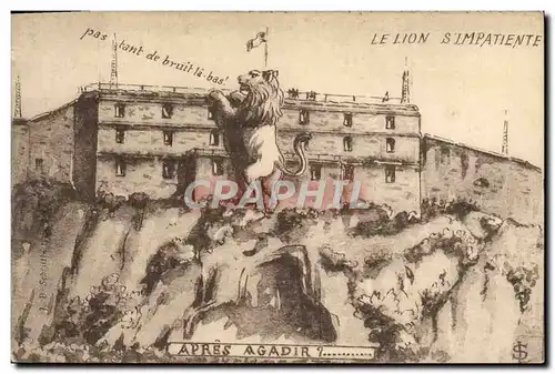 Cartes postales Le Lion S&#39impatiente apres Agadir Belfort