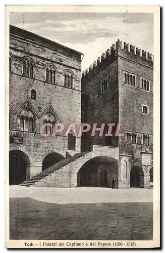 Ansichtskarte AK Todi I Palazzi Del Capitano E Del Popolo