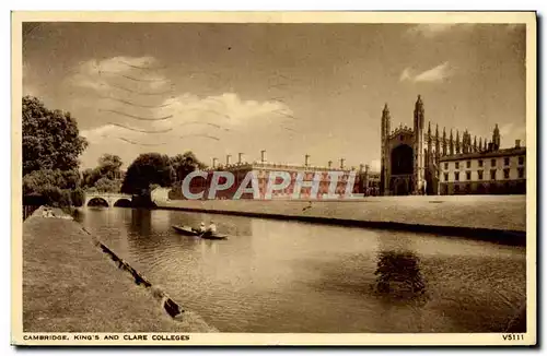 Cartes postales Cambridge King's And Clare Colleges