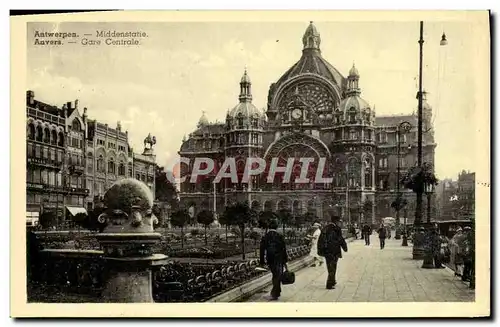 Cartes postales Anvers Gare Centrale