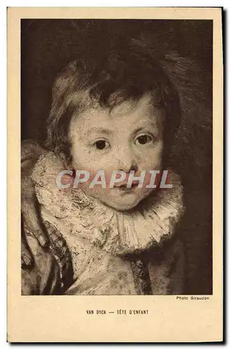 Cartes postales Van Dyck Tete d&#39Enfant