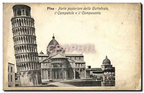 Cartes postales Pisa Parte Posteriore Della Gattedrale Il Campanile E Il Camposanto