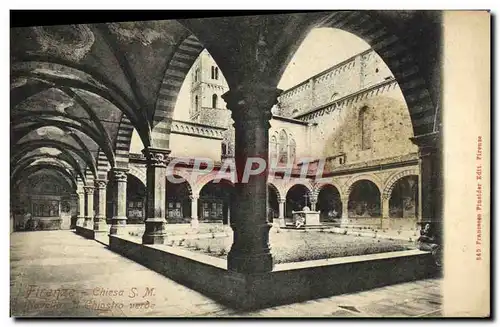 Cartes postales Firenze Chiesa SM Novella Il Chiostro verde