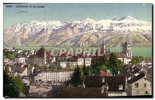 Cartes postales Lausanne Et Les Alpes