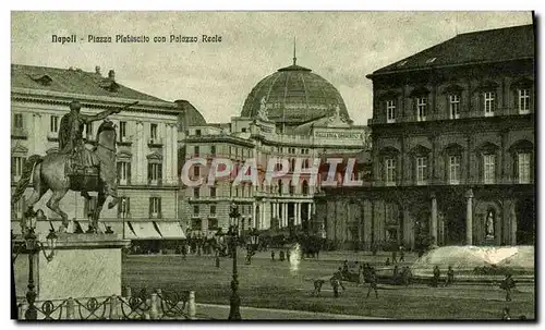 Ansichtskarte AK Napoli Plazza Plebiscito Con Palazzo Reale