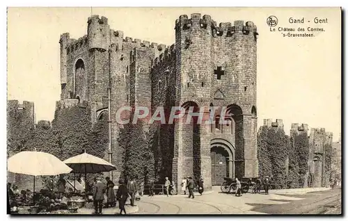 Cartes postales Gand Gent Le Chateau Des Comtes Marche