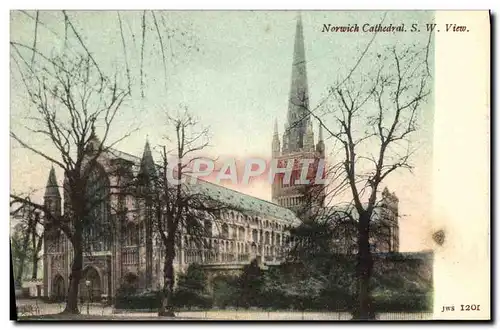 Cartes postales Norwich Cathedral S W View