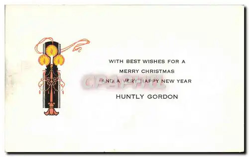 Cartes postales With Best Wishes For A Merry Christmas And A Very Happy New Year Huntly Gordon