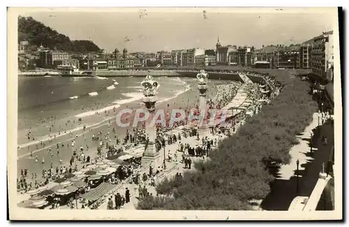 Ansichtskarte AK San Sebastian Paseo y Playa De La Concha