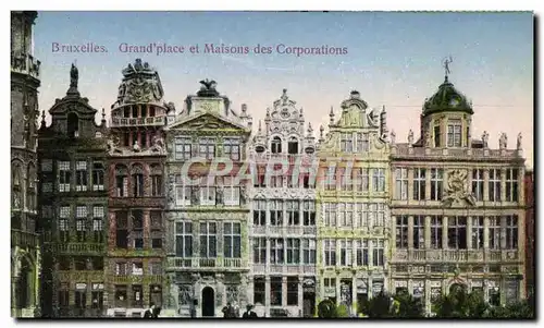 Cartes postales Bruxelles Grand Place Et Maisons Des Corporations