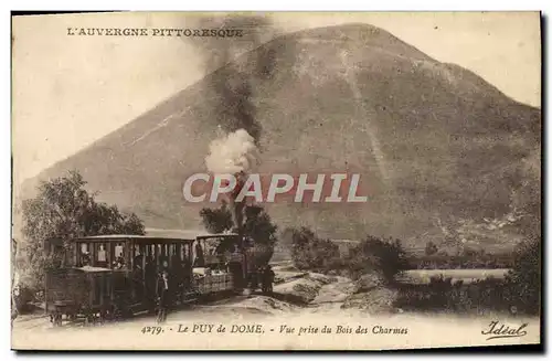 Ansichtskarte AK L&#39Auvergne Pittoresque Le Puy De Dome Vue Prise Du Bois Des Charmes Train