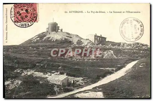 Cartes postales Auvergne Le Puy De Dome Le Sommet Et l&#39Observatoire