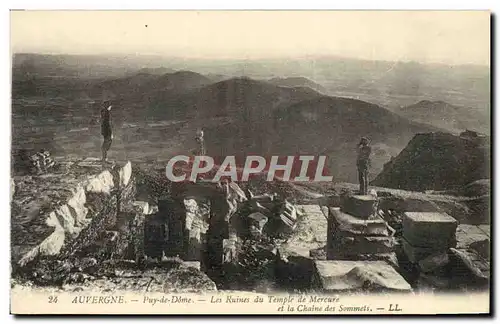 Ansichtskarte AK Auvergne Puy De Dome Les Ruines Du Temple De Mercure et la chaine des sommets