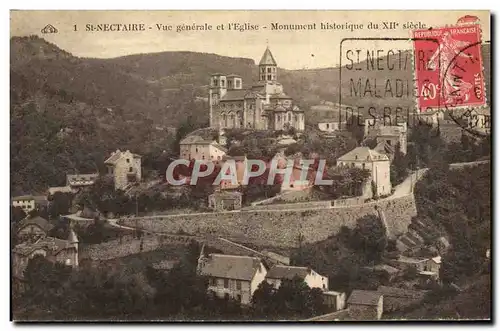 Ansichtskarte AK St Nectaire Vue Generale Et l&#39Eglise Monument Historique Du 12eme