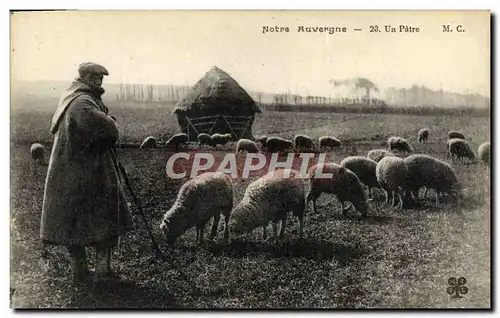 Ansichtskarte AK Notre Auvergne Un Patre Berger Moutons Folklore