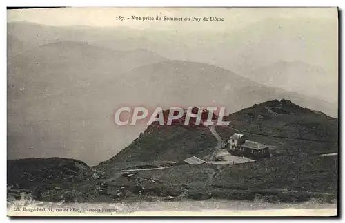 Cartes postales Vue Prise Du Sommet Du Puy De Dome