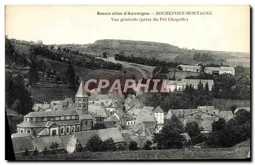 Cartes postales Beaux Sites d&#39Auvergne Rochefort Montagne Vue Generale prise du Pre Chapelle